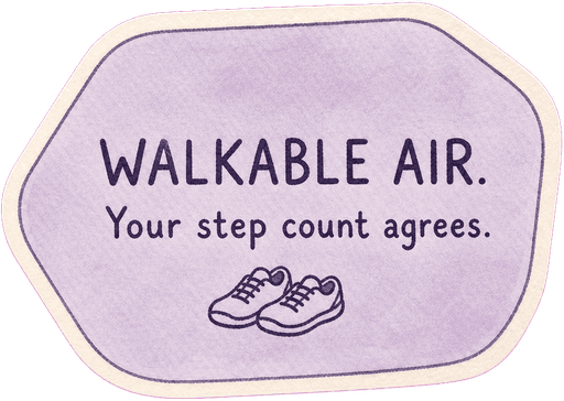 Walkable air. Your step count agrees.