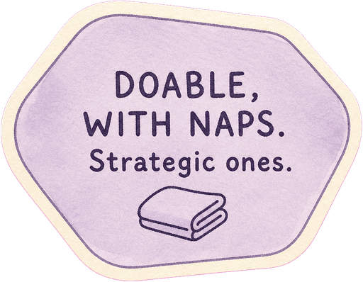 Doable, with naps. Strategic ones.