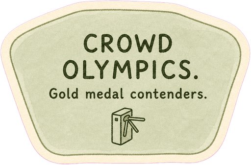 Crowd Olympics. Gold medal contenders.