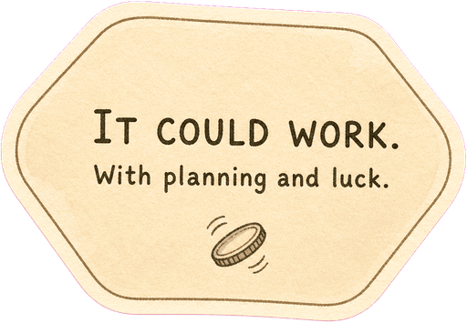 It could work. With planning and luck.