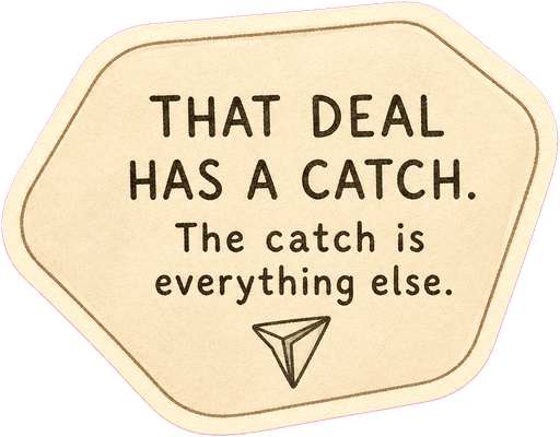 That deal has a catch. The catch is everything else.