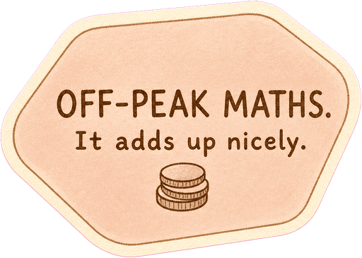 Off-peak maths. It adds up nicely.