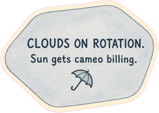 Clouds on rotation. Sun gets cameo billing.