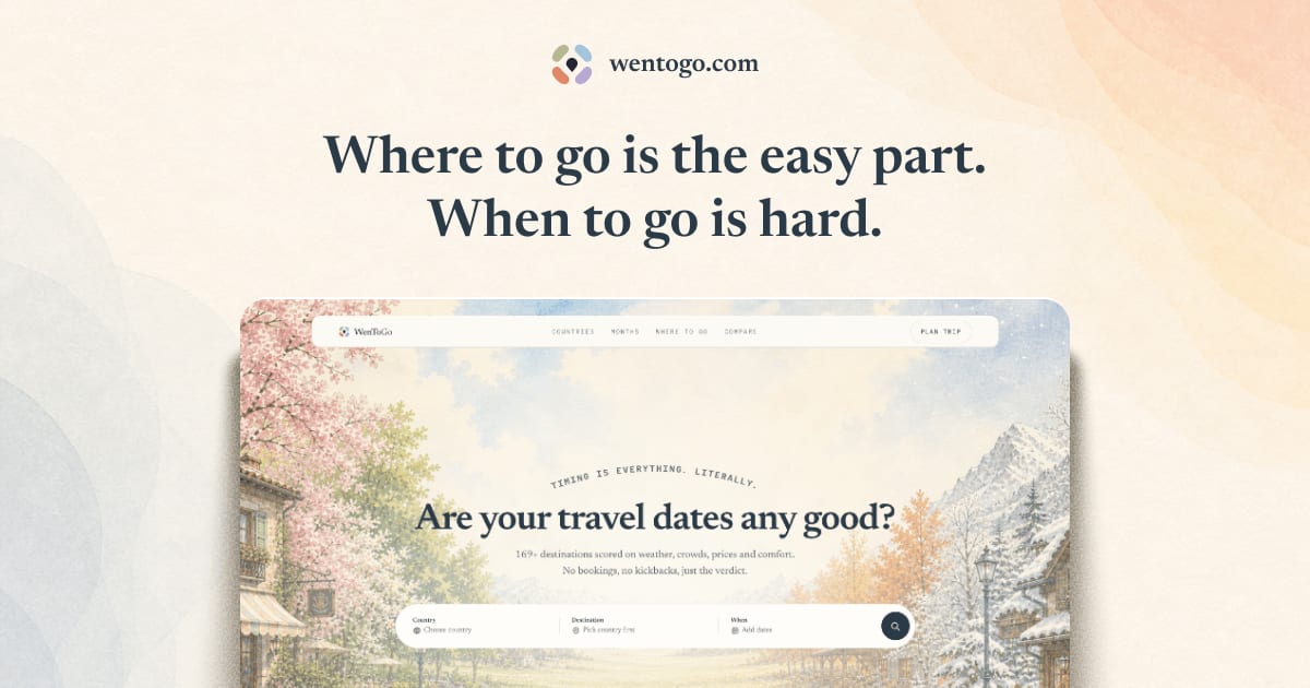 I keep booking trips in the worst possible week, so I built this